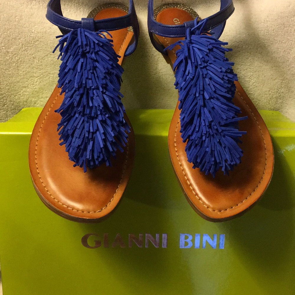 GIANNI BINI Sandals SIZE 8 Cobalt Blue